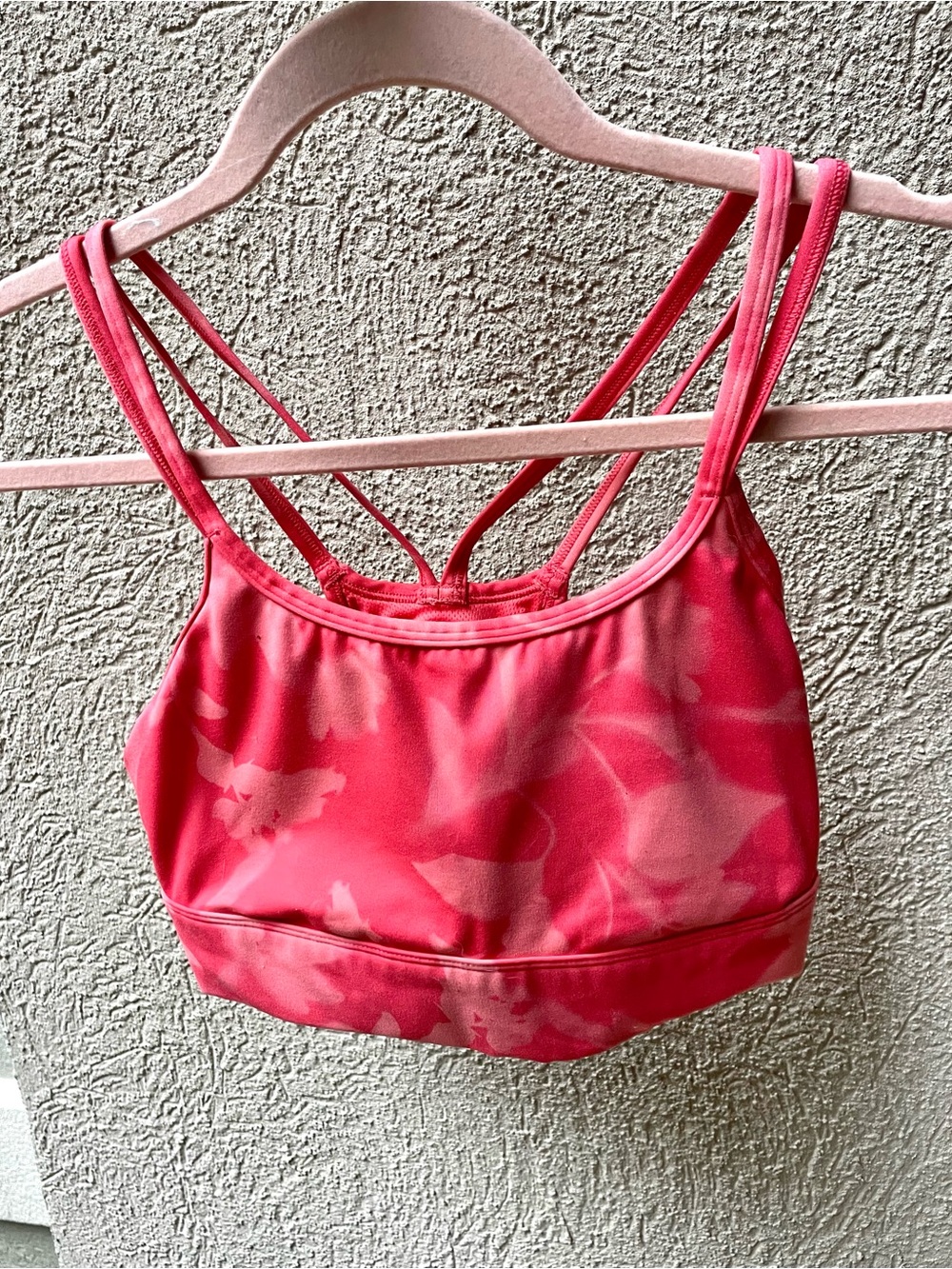 all in motion Coral Pink Floral Strappy Sports Bralette